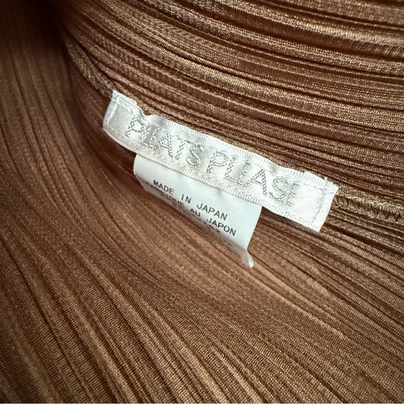 Issey Miyake Pleats Please Long Sleeve Shirt in Brown - Picture 5 of 7